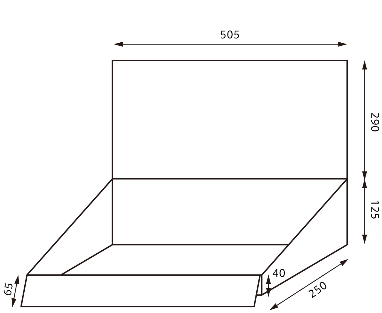 カウンター什器 L