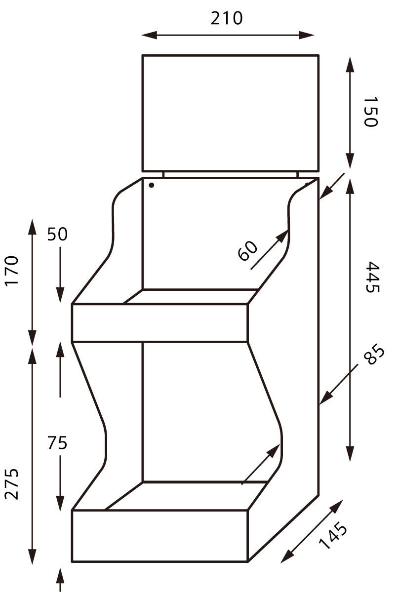 カウンター什器 L