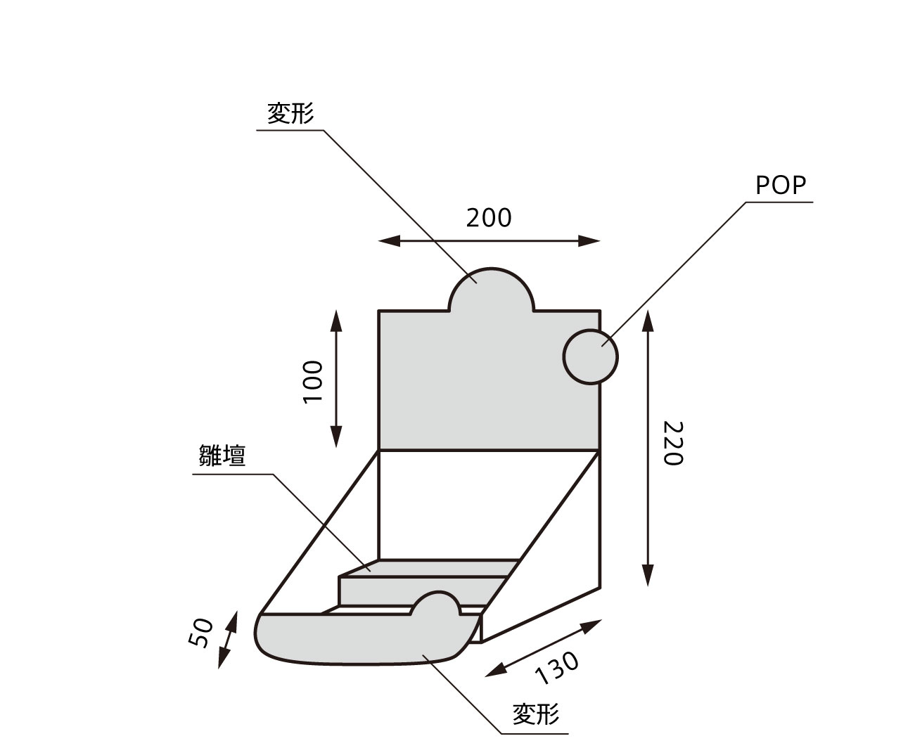 カウンター什器 S