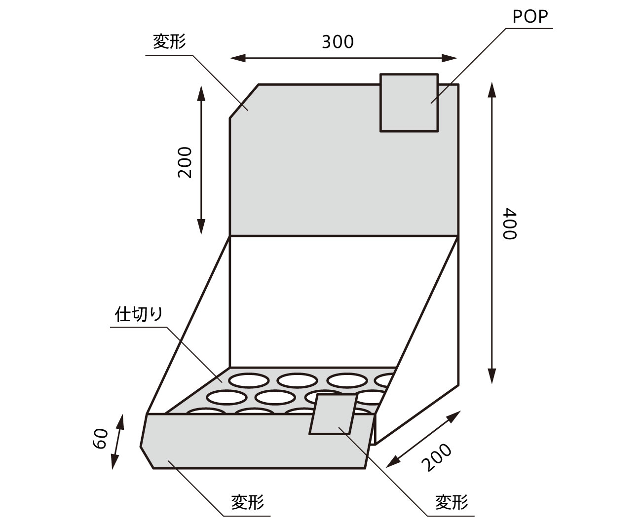 カウンター什器 M